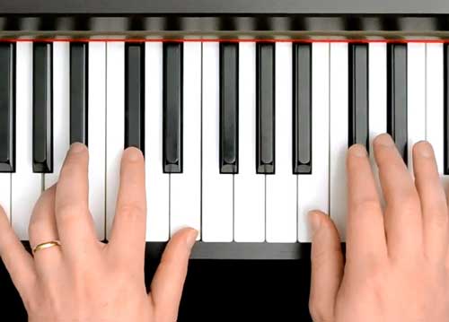 Interface du cours de piano en ligne avec partition et vidéo HD