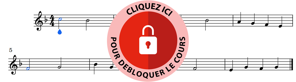 Exercice avec extrait vous pourrez interpréter un seul bémol