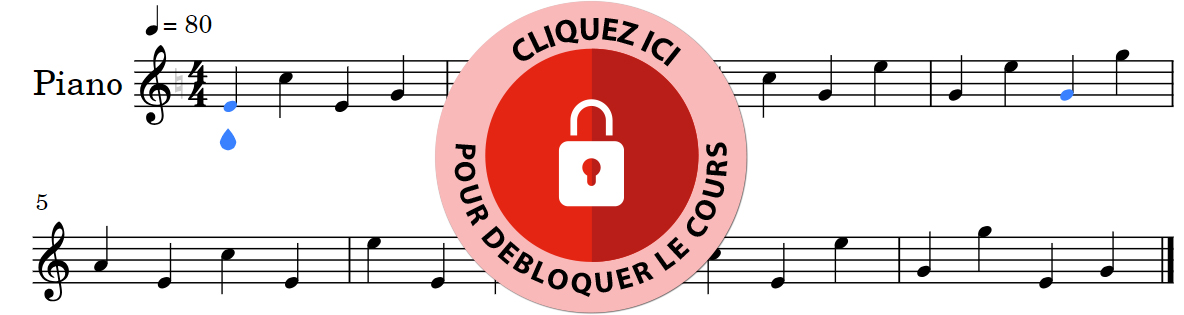 Grands intervalles de notes au piano