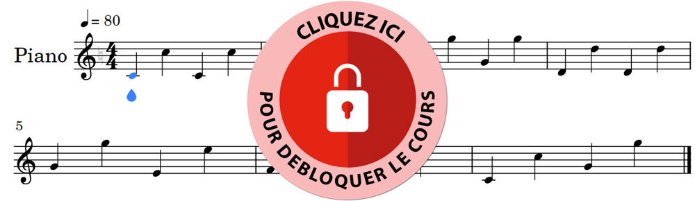 Notes à l'octave au piano