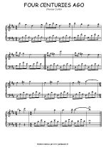 four centuries ago avec mon cours de piano